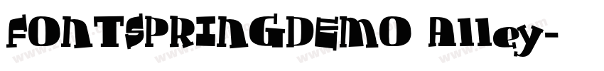 FONTSPRINGDEMO Alley字体转换